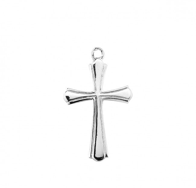 Sterling Silver Etched Outline Cross
