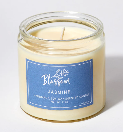 Blossom Scented Glass Candle - Jasmine