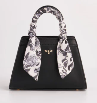 Fable Tree of Life Black Mini Structured Tote