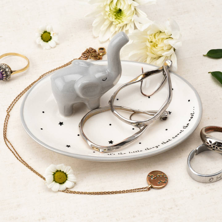 Send With Love Elephant Ring Holder Trinket Dish
