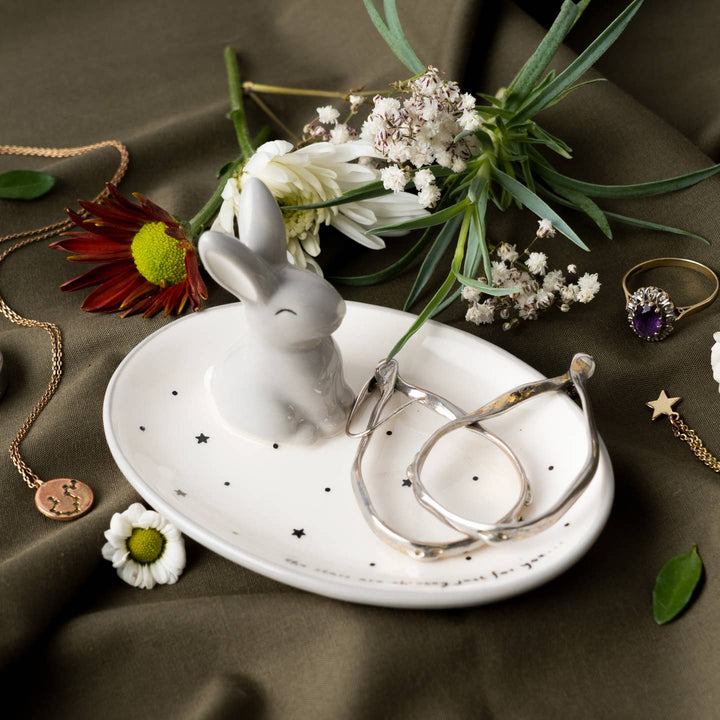 Send With Love Bunny Ring Holder Trinket Dish