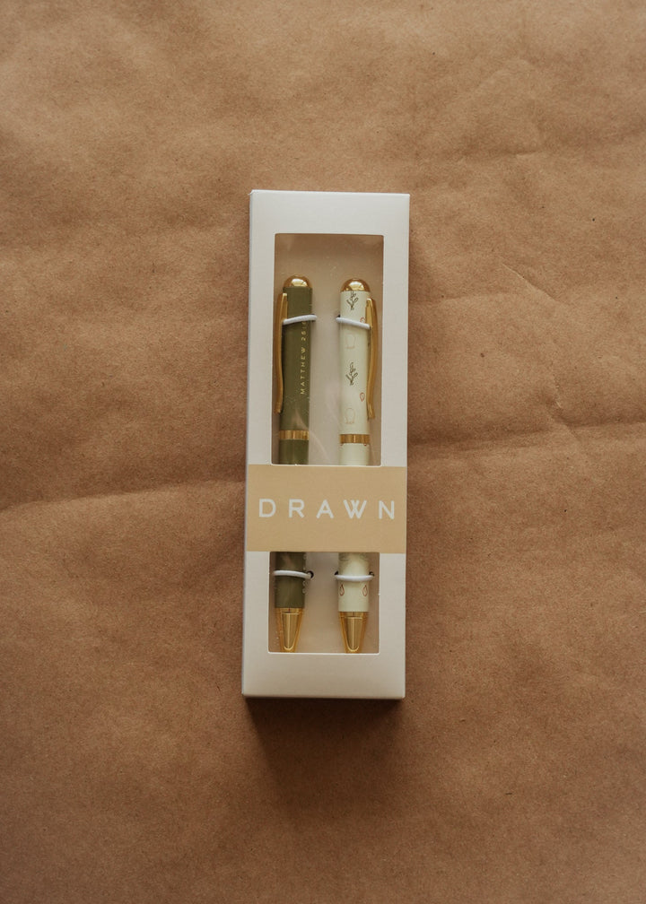 Drawn Catholic Pen Set | Black Ink Pens for Bible Study & Journaling