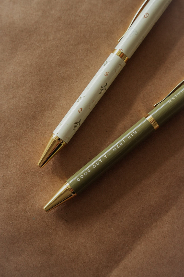 Drawn Catholic Pen Set | Black Ink Pens for Bible Study & Journaling