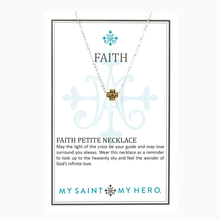 Faith Petite Cross Necklace - Silver