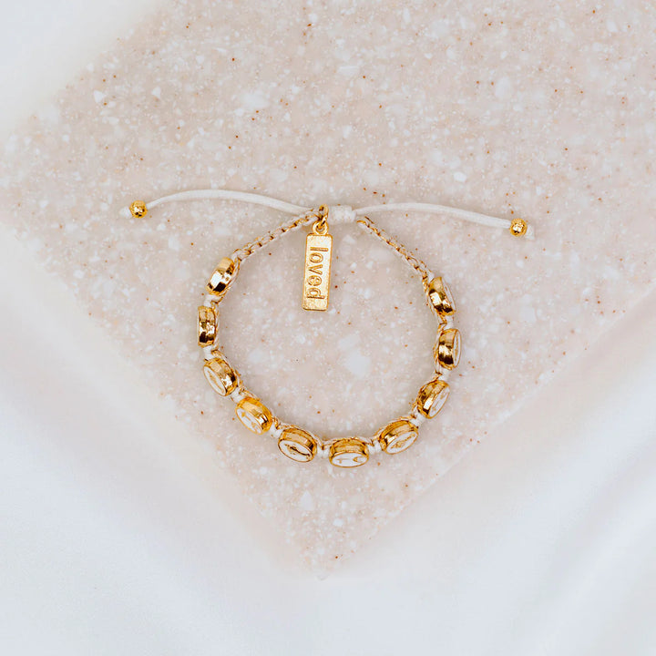 Our Lady of Medjugorje Bracelet - Gold/White