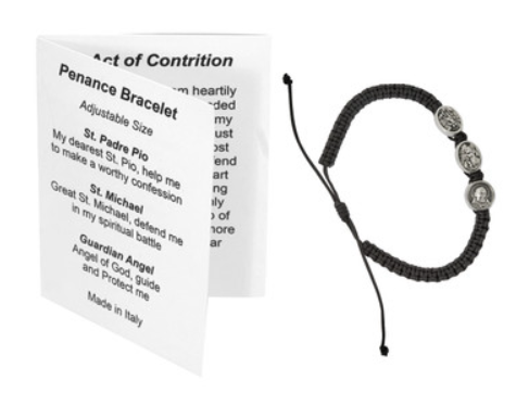 Black Penance Bracelet w/prayer card