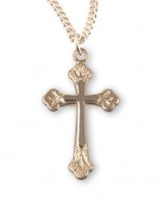 Flare-Tip Gold Over Sterling Silver Cross