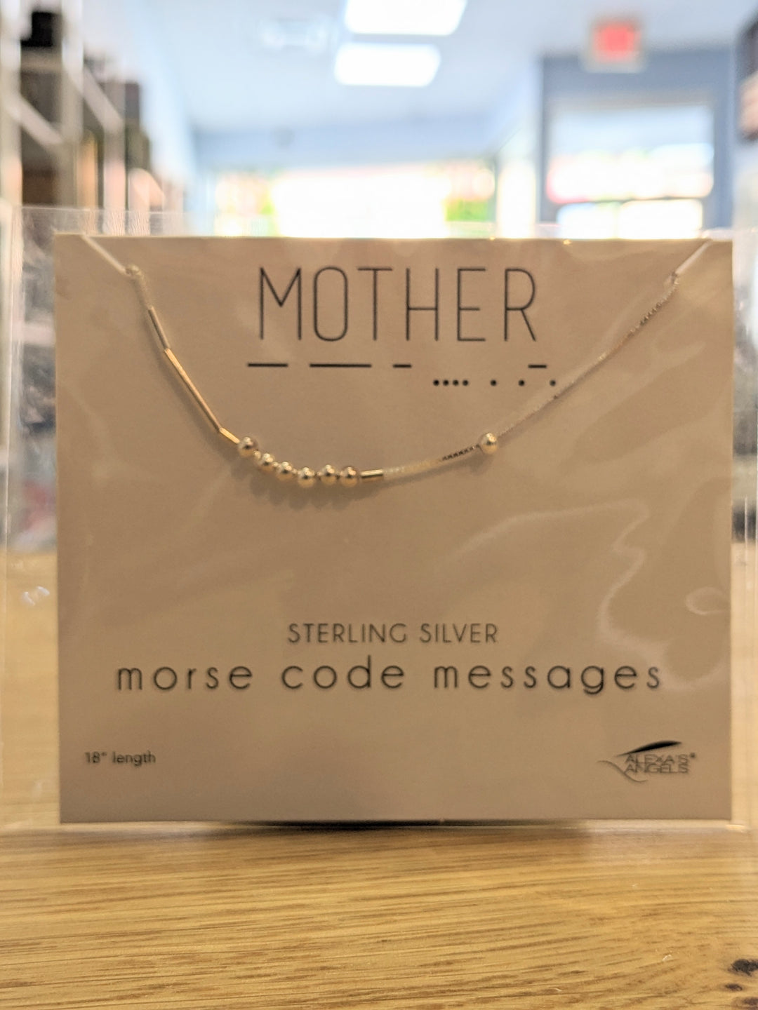 Morse Code Sterling Silver Necklace - Mother